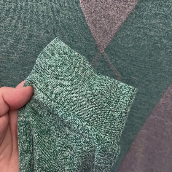 Larace Womens long sleeve tunic green gray size 2X cozy relaxed color block - Picture 4 of 7